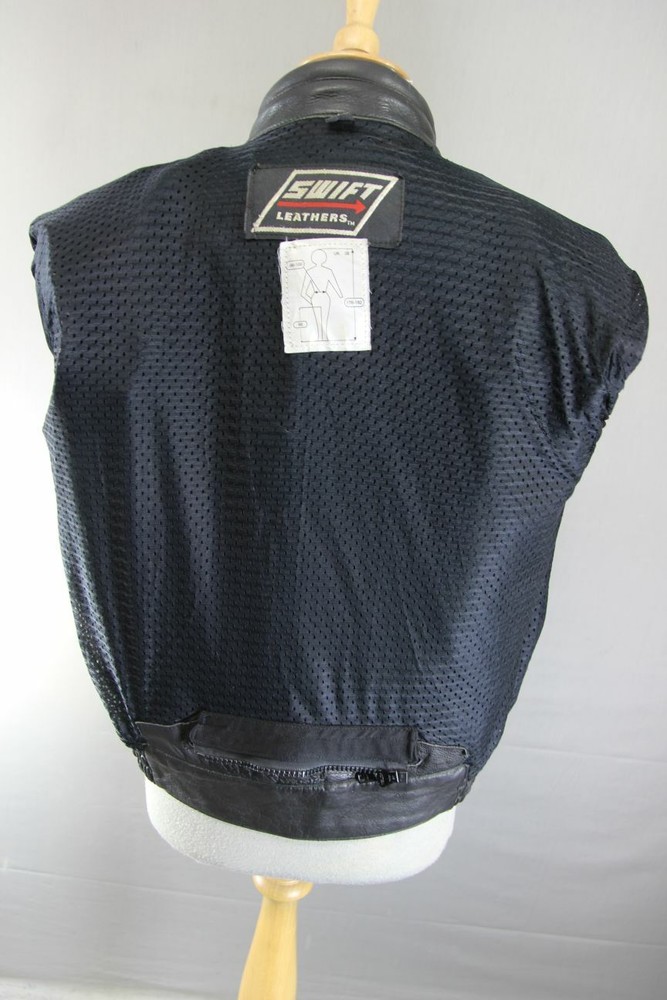 CLASSIC SWIFT LEATHERS BLACK BIKER JACKET 38 INCH