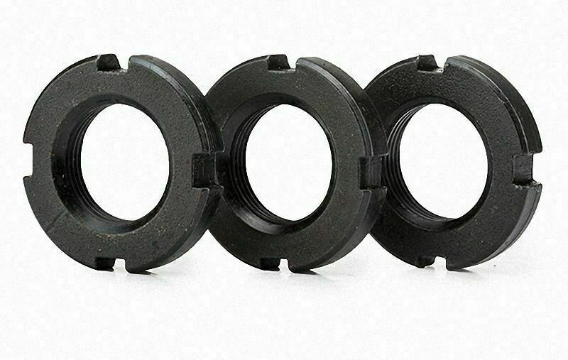 Fine Thread Round Locknut Slotted Nut Retaining Castle Nut Select M30 - M60
