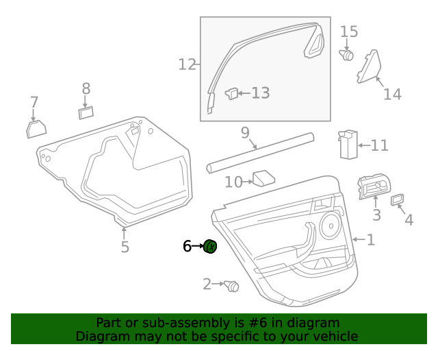 Genuine GM Side Door Trim Panel Seal 92173098