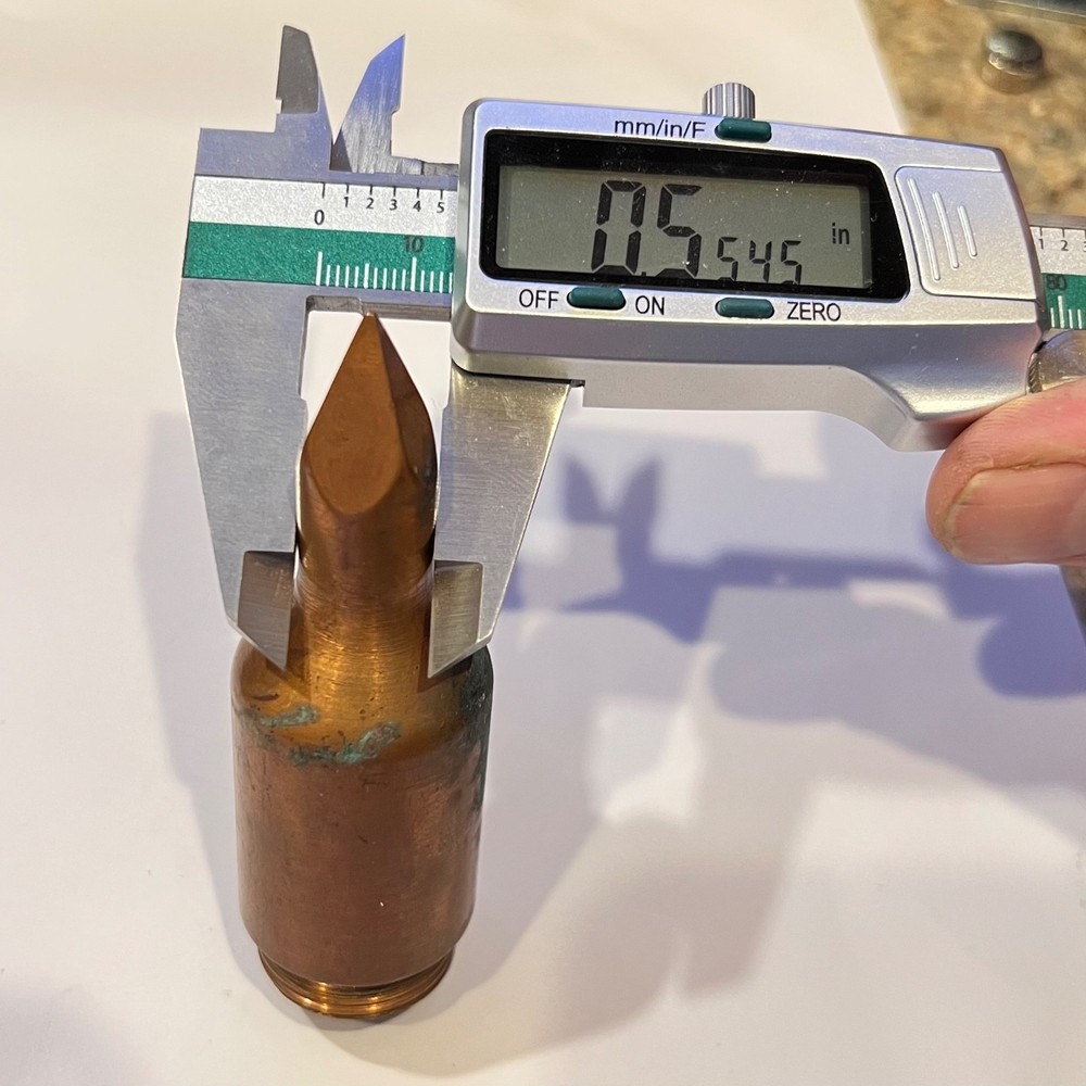 Copper Soldering Iron Tip Threaded 1 1/8" #4