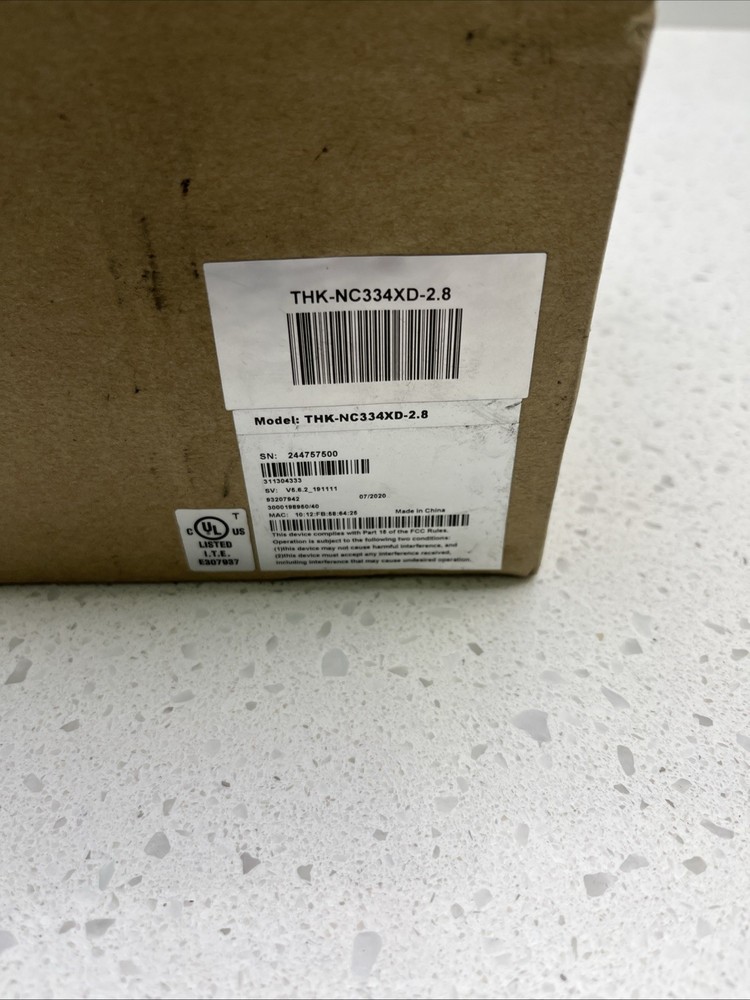 THK-NC334XD-2.8 FIXED TURRET NETWORK CAMERA 2.8mm