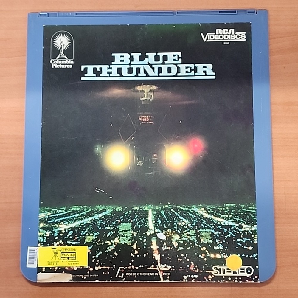 RCA CED VIDEODISC! - BLUE THUNDER with Roy Scheider TESTED AND WORKING