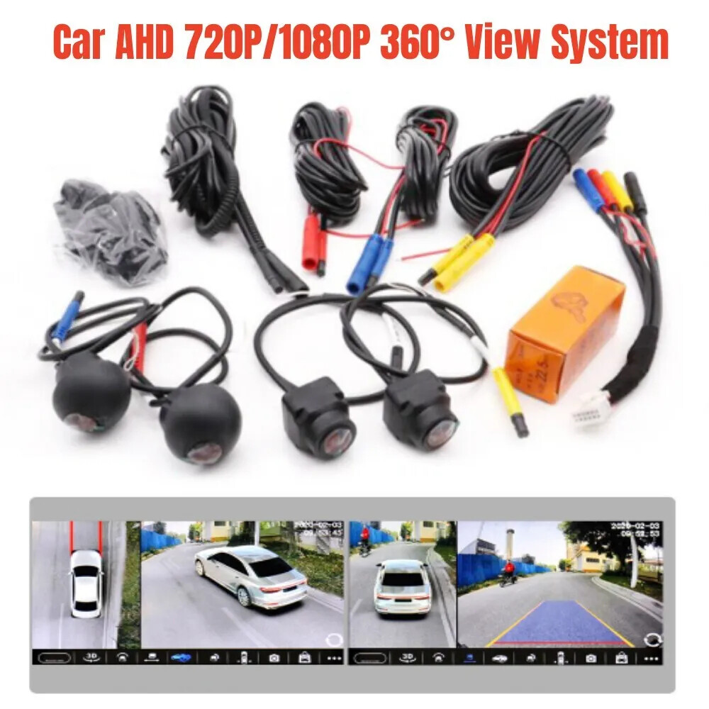 Car AHD 1080P 360° View System Panoramic View Parking Camera Set For Android US