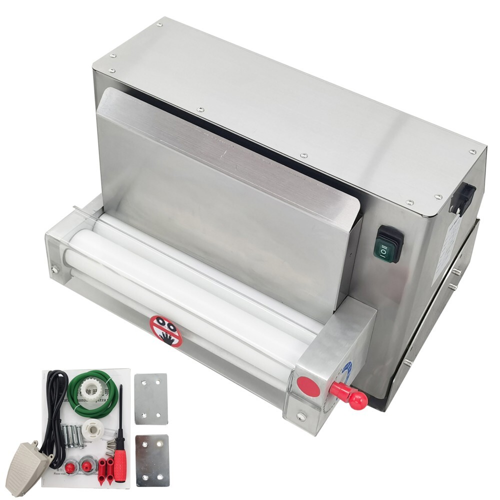 110VElectric Pizza(3-12")Dough Single Roller Sheeter Pastry Press Making Machine