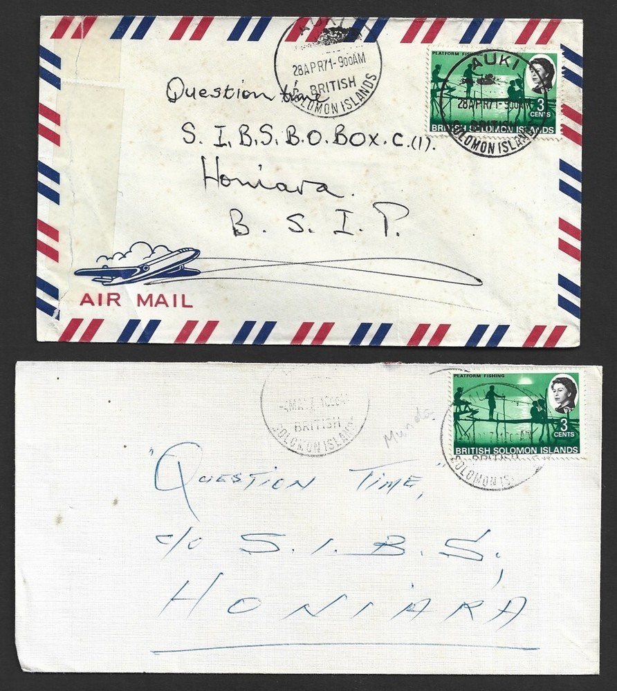 British Solomon Islands 1957-71 covers (11)