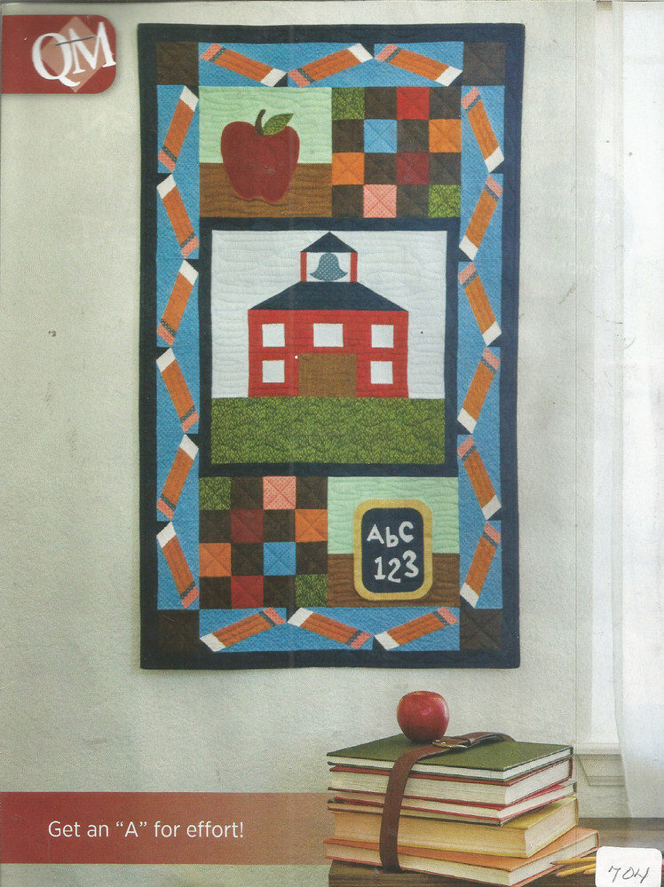 A0364  WAY BACK TO SCHOOL WALLHANGING QUILT PATTERN/INSTRUCTIONS