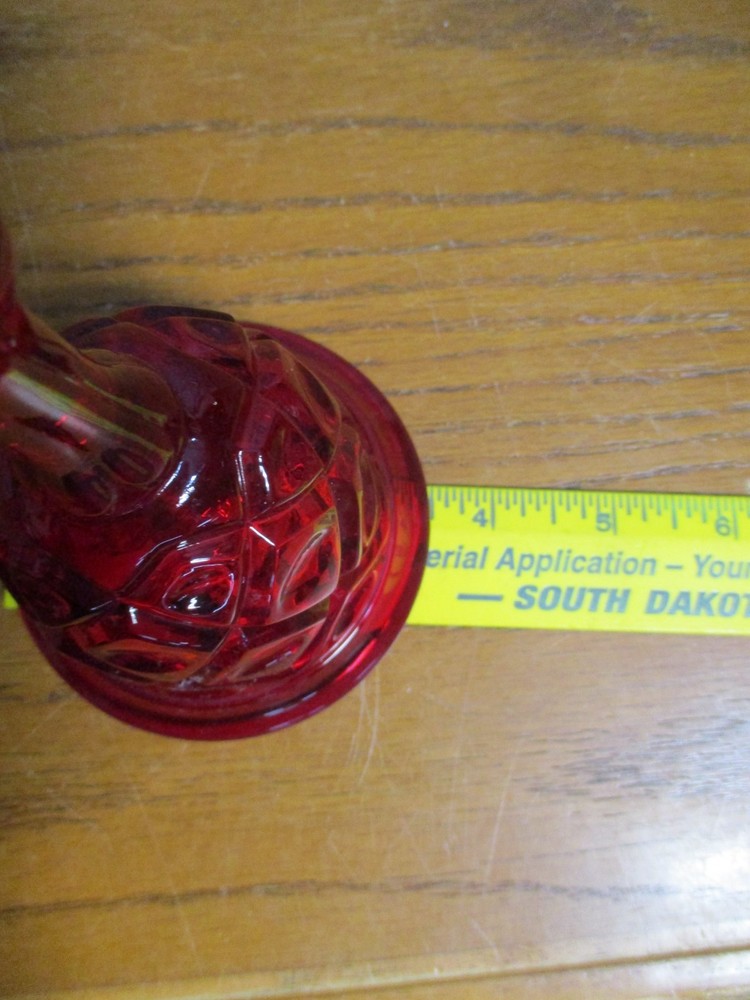 Viking RUBY RED Cadmium Glass Bell Georgian Thumbprint