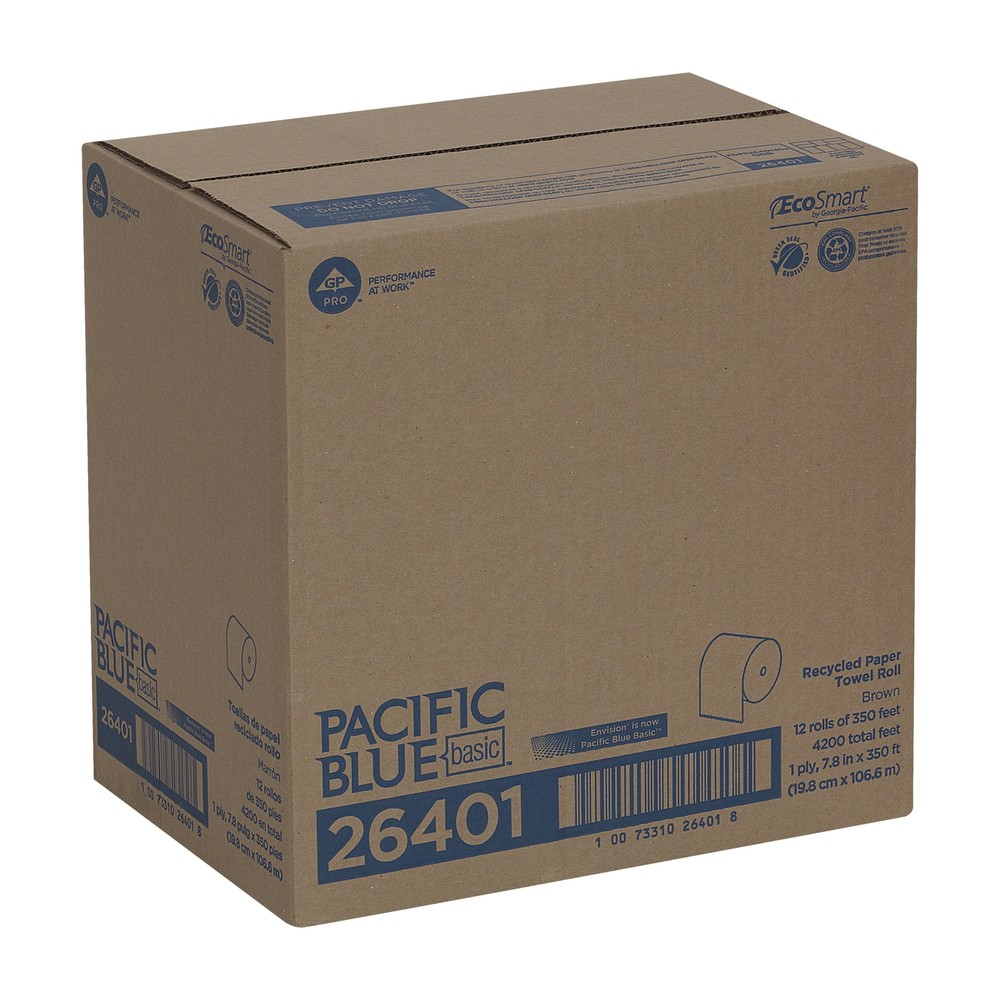 Pacific Blue Basic Paper Towel Hardwound Roll 12 Pack(s) 1 Towels/ Pack