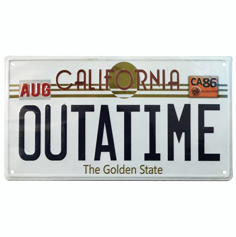 🔥 Official Back To The Future OUTATIME License Plate Replica