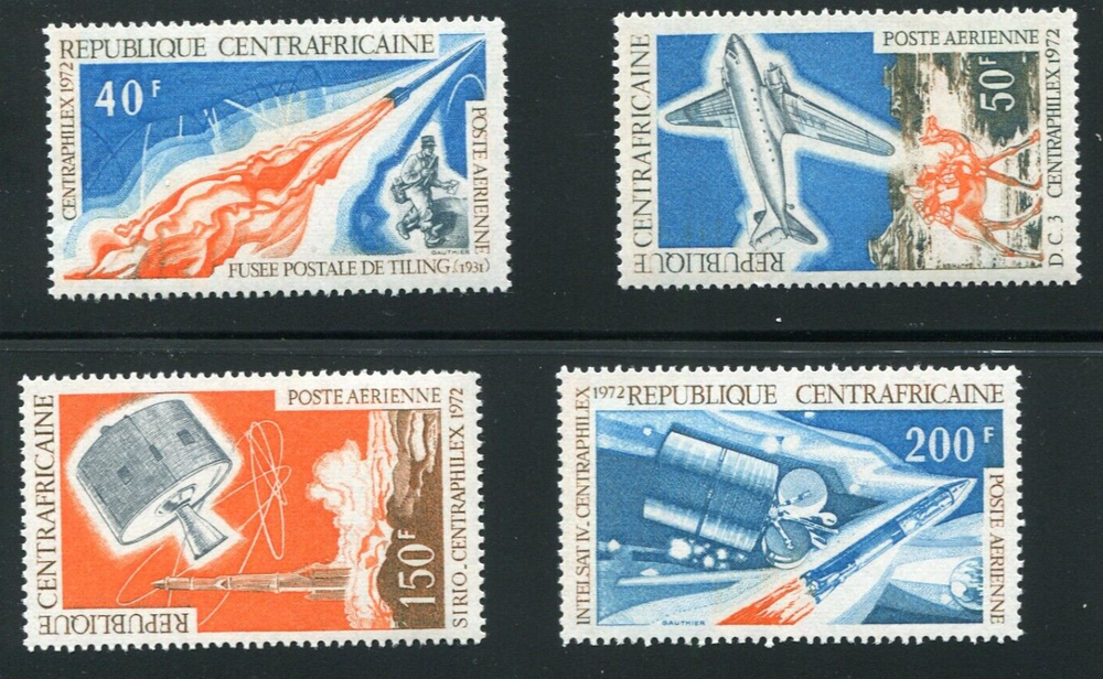 CENTRAL AFRICAN REPUBLIC SCOTT#C95-C98 SPACE TOPICAL