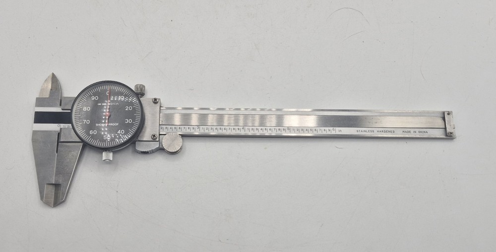 Vintage Dial Caliper 6" Stainless Steel Precision Measuring Tool w/Case