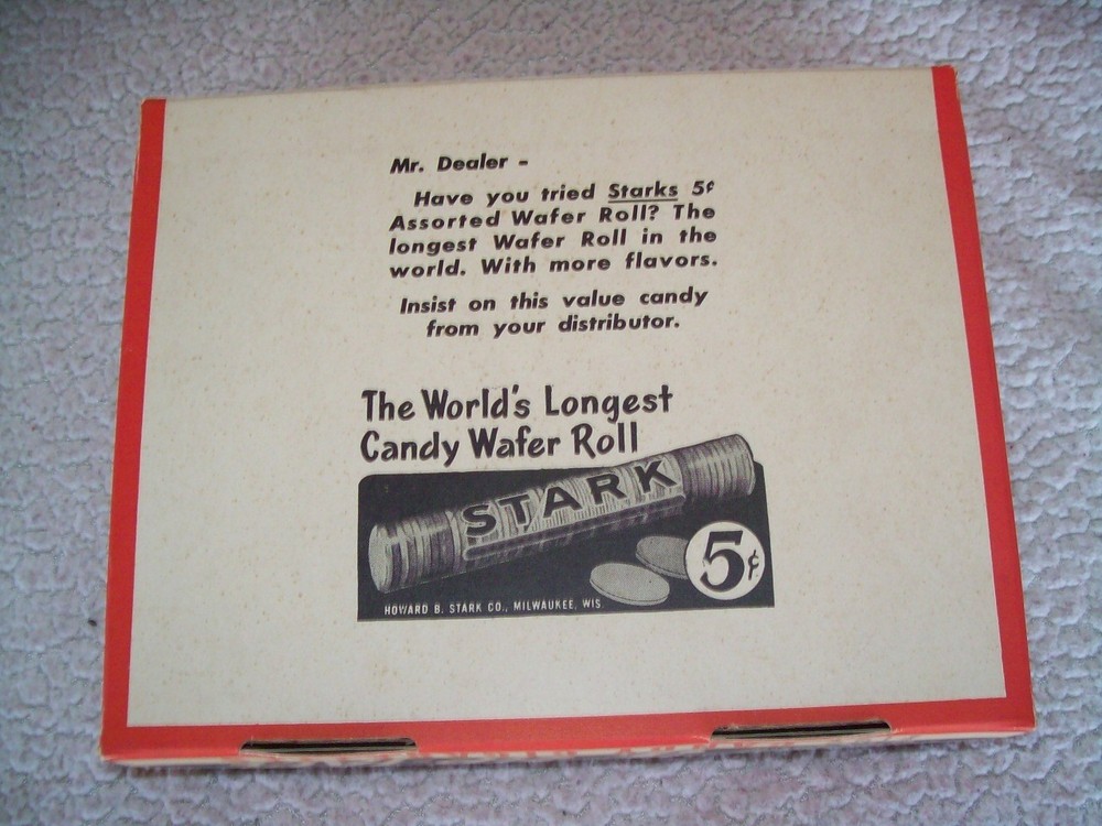 Old Stark Candies 5 Cent Winstom King Size Candy Cigarettes Empty Display Box