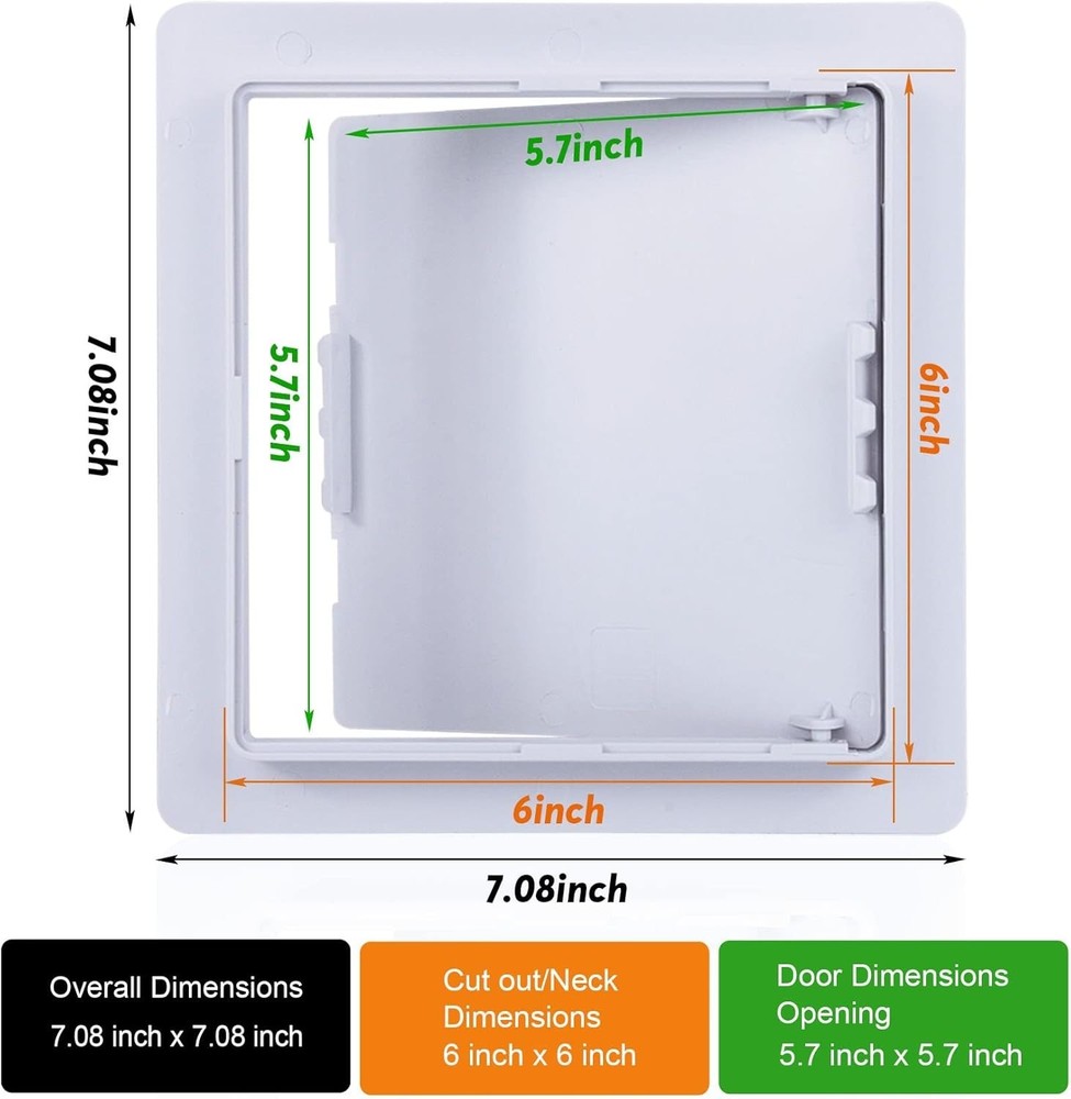 Versatile 6 x 6 Inch Drywall Access Panel - Simple Install, Customizable Finish