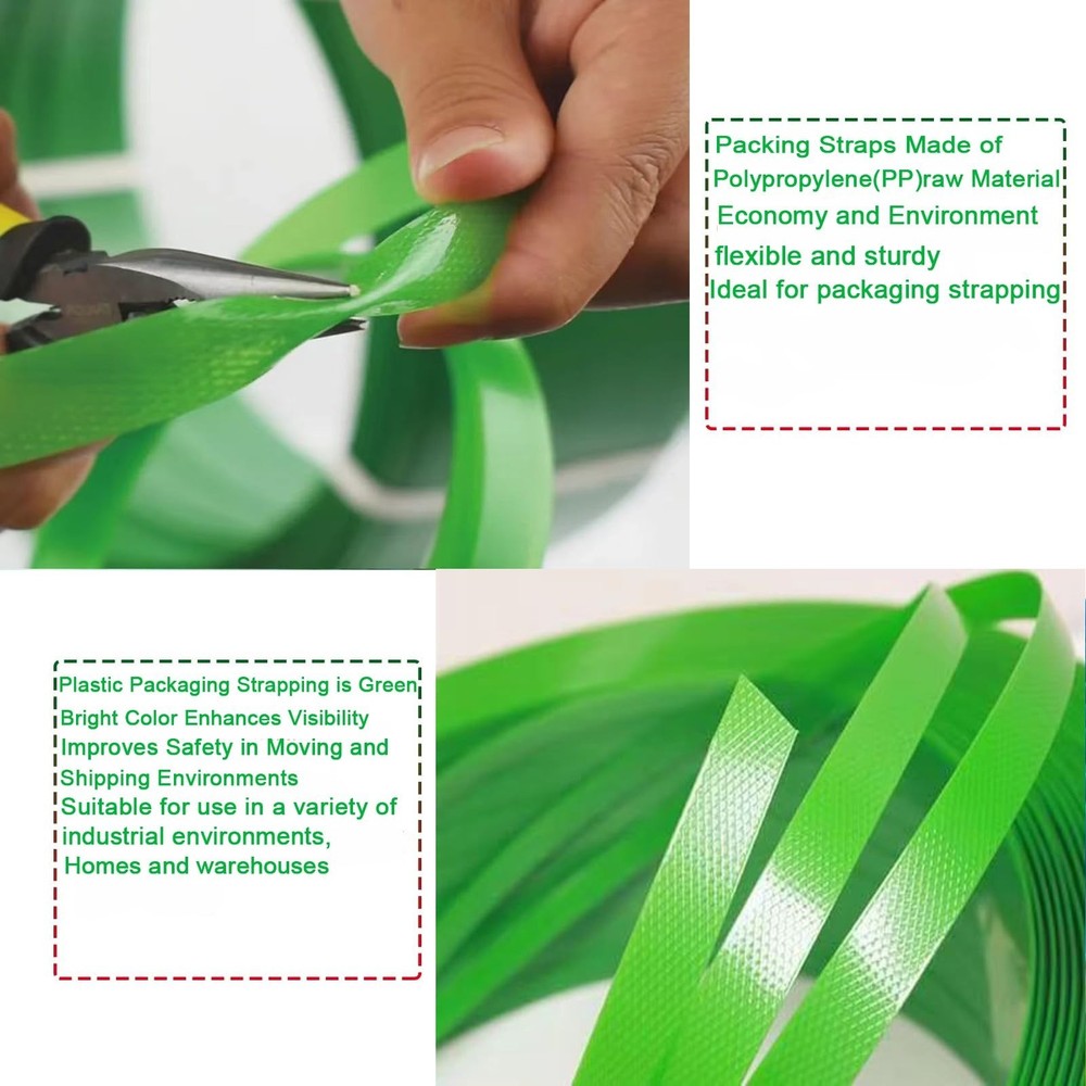Plastic Packaging Banding Strapping Kit, 1/2" x 500' Polypropylene Straps & 1...