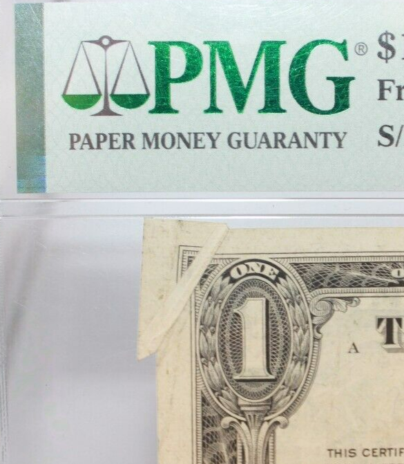 PMG VF30 1935F $1 Federal Reserve Gutter Fold Error Note(103WEJ)