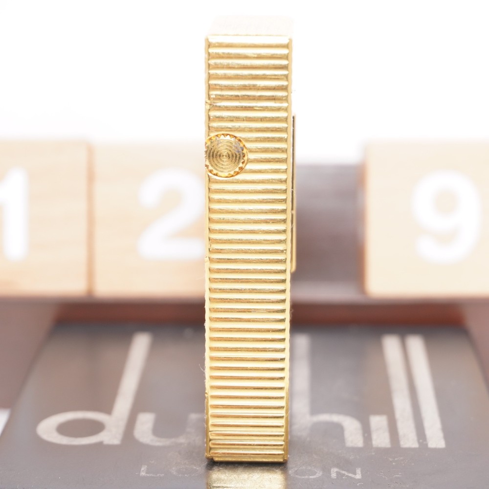 Dunhill Lighter Gold Horizontal stripe_Ultrasonically Cleaned_Working
