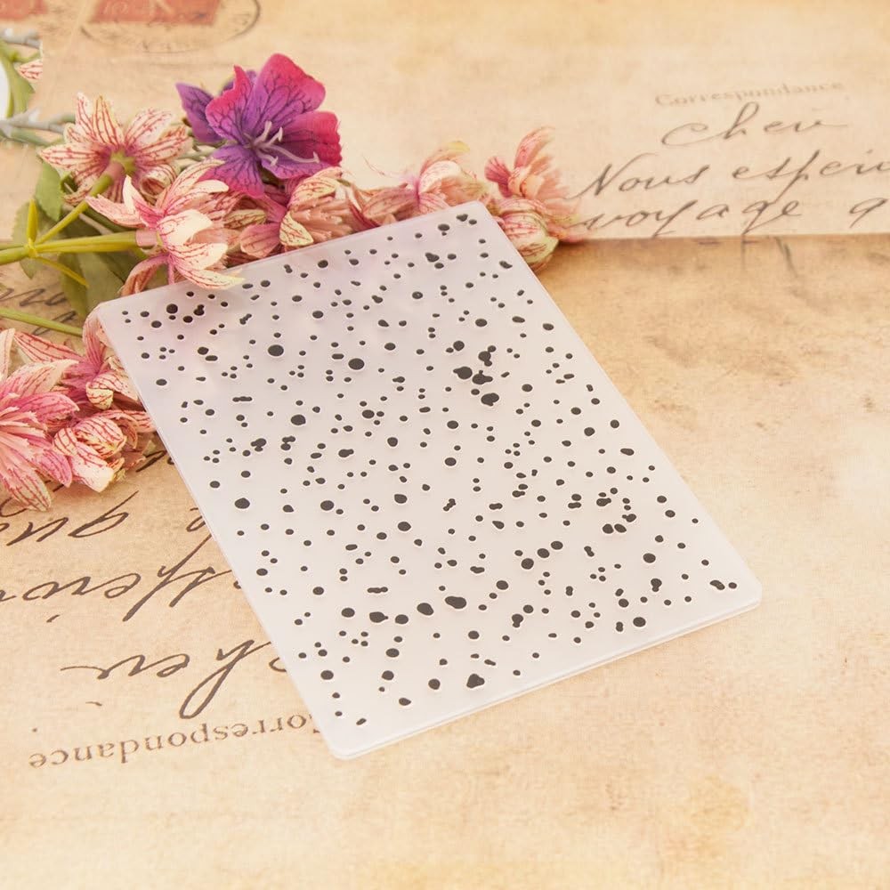 3-D Embossing Folder for Card Making - Plastic Textured Template for DIY Scra...