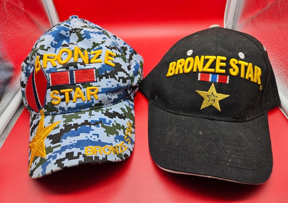 Two Military Bronze Star hats preowned