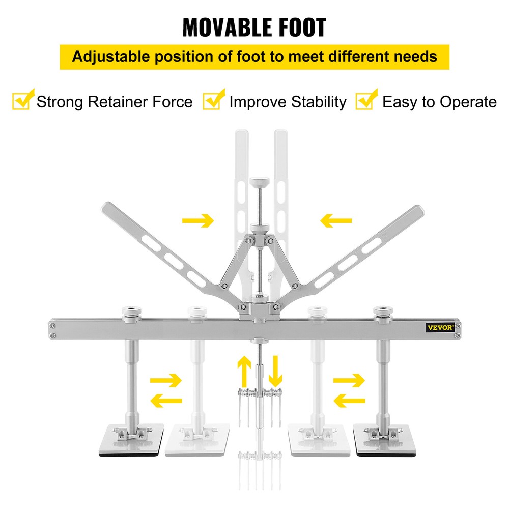 VEVOR 750mm Dent Pull Lever Bar Kit Demount Puller Rings Spot Puller Tool