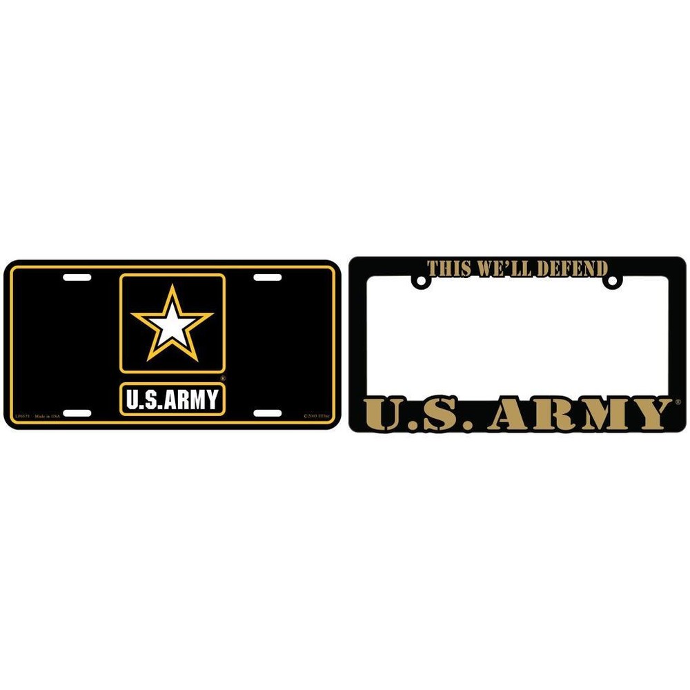 U.S. Army Logo License Plate with frame kit