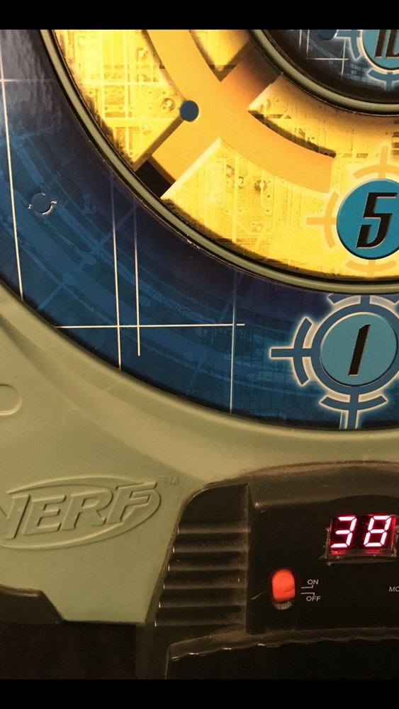 NERF Tech Target “Stop The Noise” Talking Electronic Dart / Scoreboard NO Gun