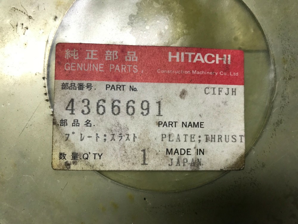 4366691 GENUINE Hitachi THRUST WASHER PLATE John Deere