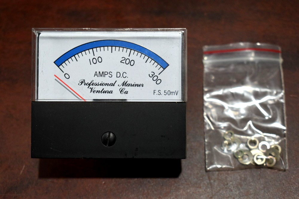 Professional Mariner Amp Panel Meter 0-300 DC Amps