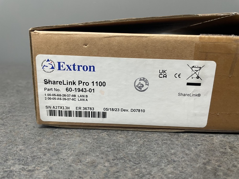Extron Sharelink Pro 1100 Wired and Wireless Presentation System 60-1943-01