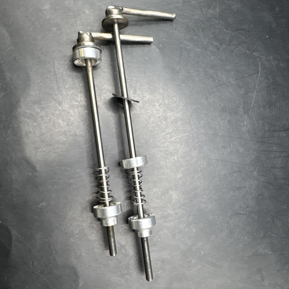 Vintage Nuke Proof Quick Release Skewer Set Silver Pair