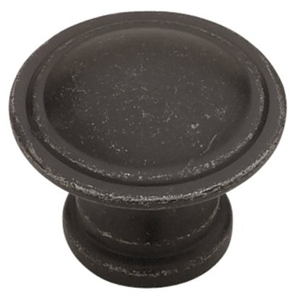 (25-Pack) 1-3/16" Ridge Knob Pewter