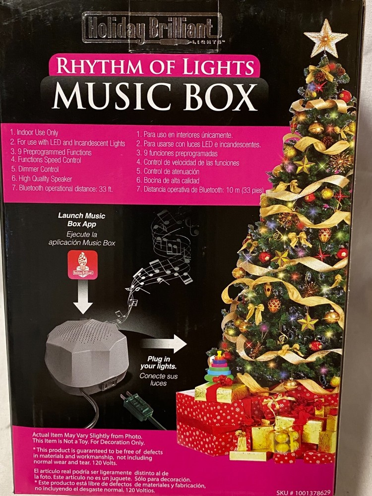 Christmas Tree Musical & Light String Music Box Control via Bluetooth Phone Apps