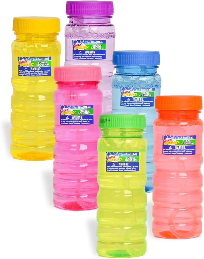 Sunny Days Entertainment 6 Pack Bubble Solution – 4oz Blower Bottles...