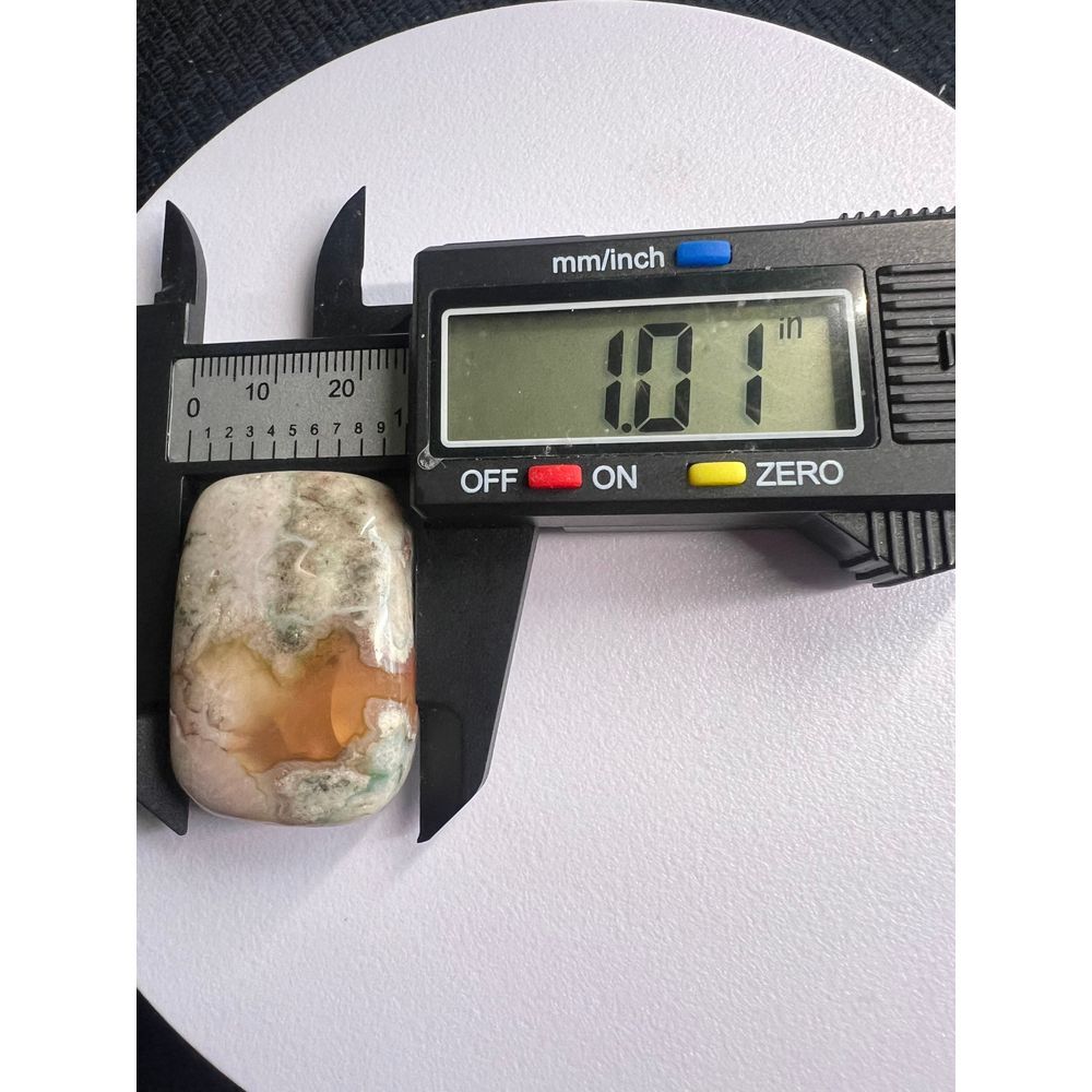 Green Flower Agate Crystal Palmstone