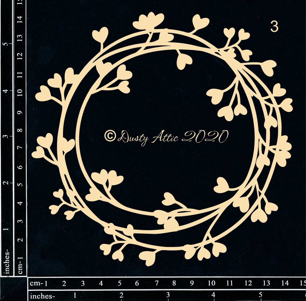 Dusty Attic Chipboard 6x6- Botanical Ringlets #3, DA2923