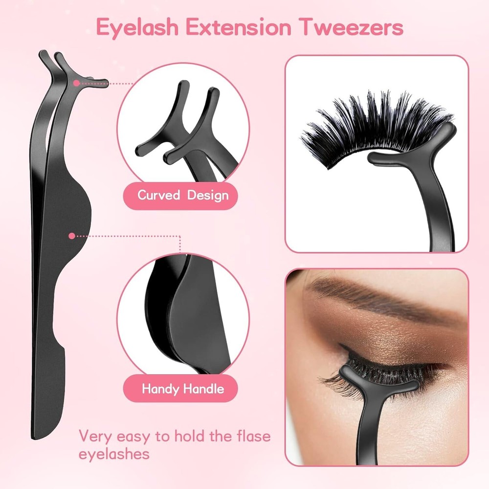 Eyelash Tools False Eyelash Applicator Folding Eyebrow Brush Eyelash Curler Comb