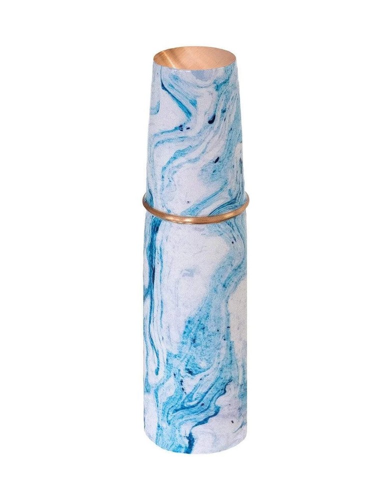 Marbled Copper Water Bottle and Matching Cup