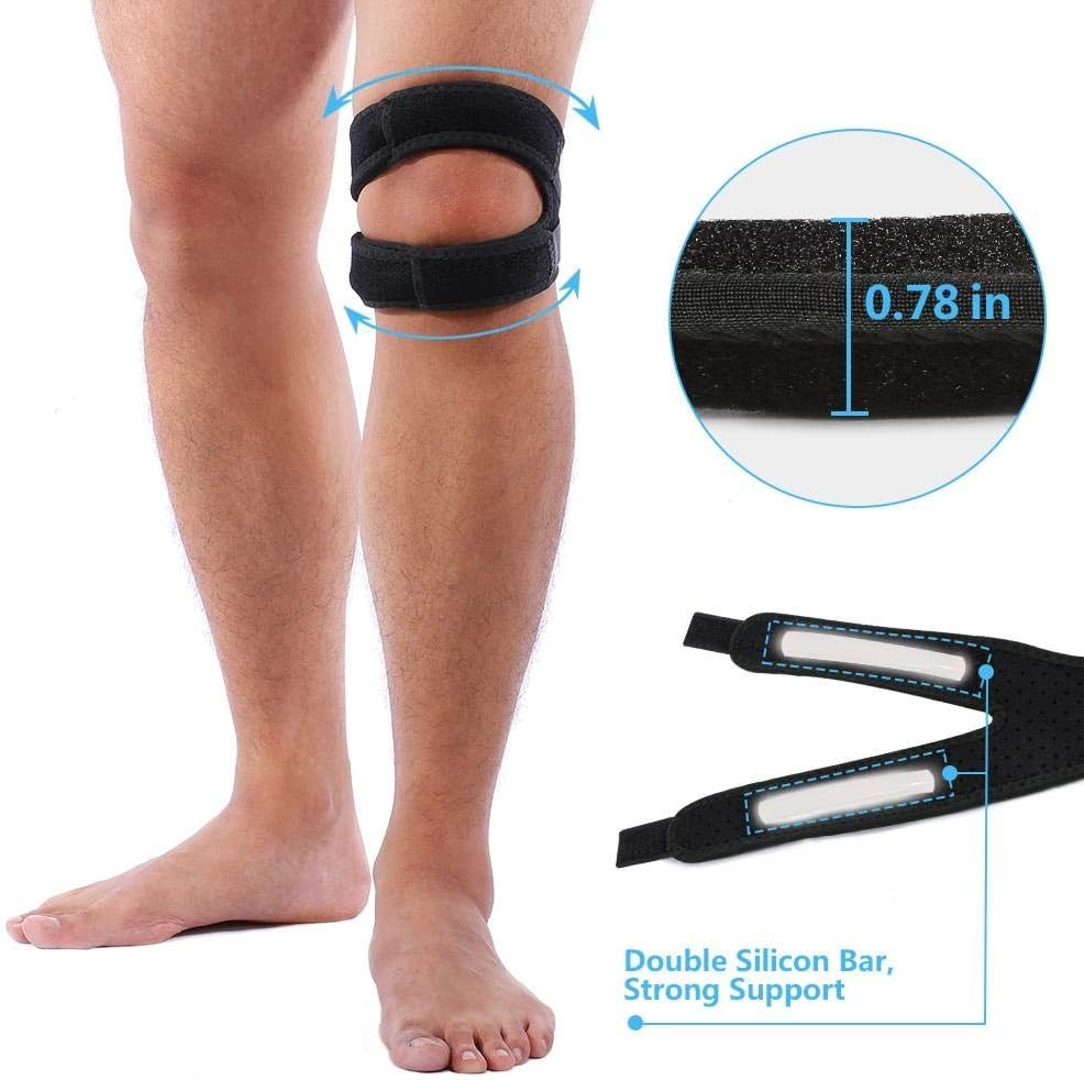 Adjustable Knee Support Double Strap Stabilizer Patella Tendon Arthritis Brace