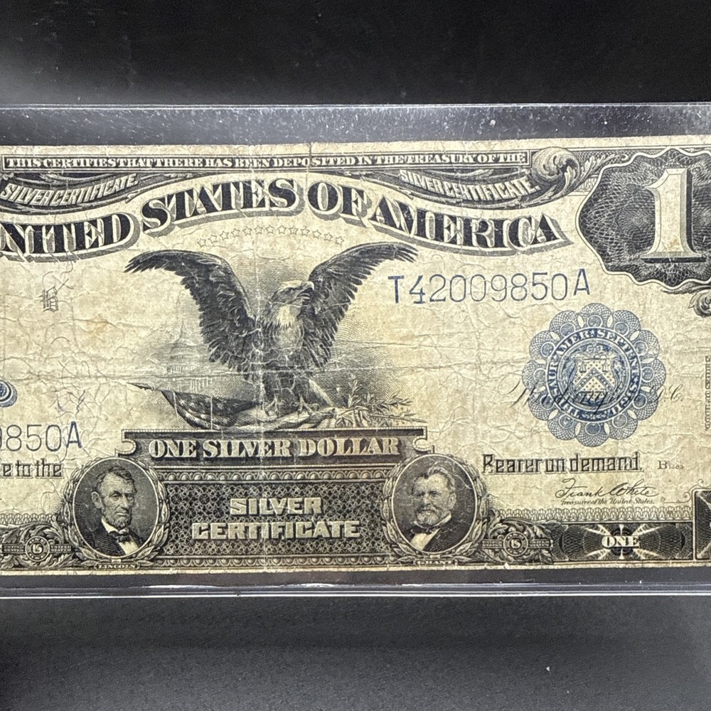 1899 $1 Black Eagle Silver Certificate Large Size, Circulated Fine