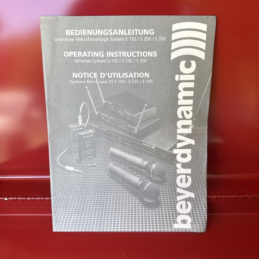 beyerdynamic wireless system s 150 s 250 s350 manual operating instructions
