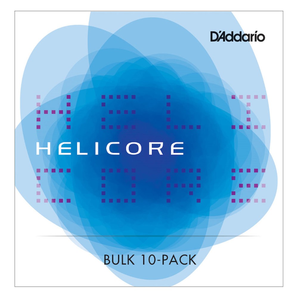 D'Addario Helicore Cello Single D String, 1/8 Scale, Medium Tension Bulk 10-Pack