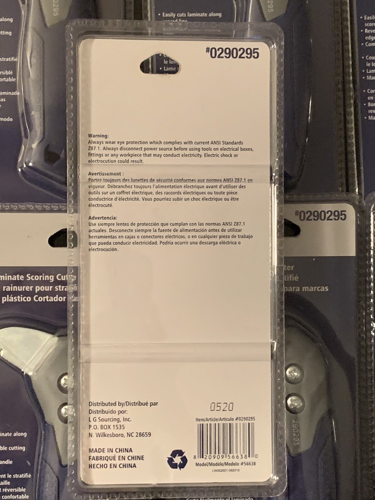 Lot-7, Plastic Laminate Scoring Cutter Tool 290295