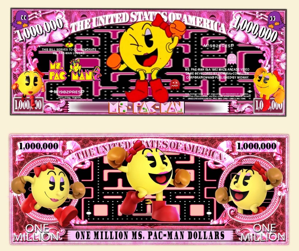 OUR MS PACMAN NOVELTY NOTE (25 Bills)