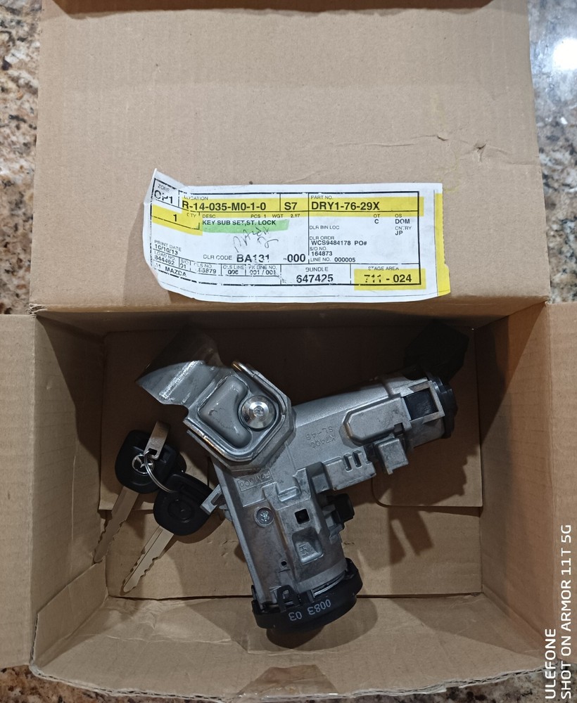 2011 2012 2013 2014 Mazda 2 Ignition Switch With Keys DRY1-76-29X