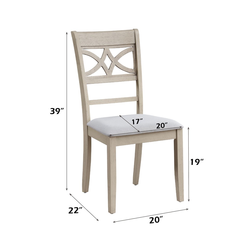 Ferris Antique Gray Finish Side Chair