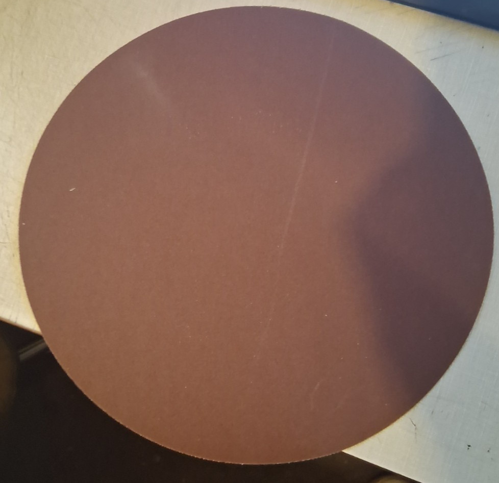 12 INCH SANDING DISC, 150 GRIT, 5 PACK, PEEL & STICK