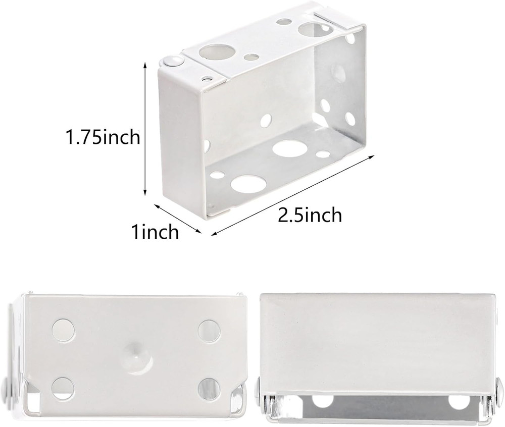 12 Pack 2.5 Inch Blind Brackets, Low Profile Box Mounting Bracket for Window ...