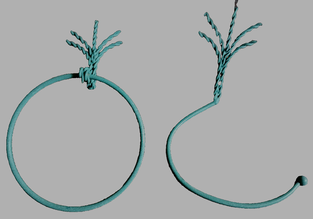 Solid green ivy leaf wall mount towel bar with screws