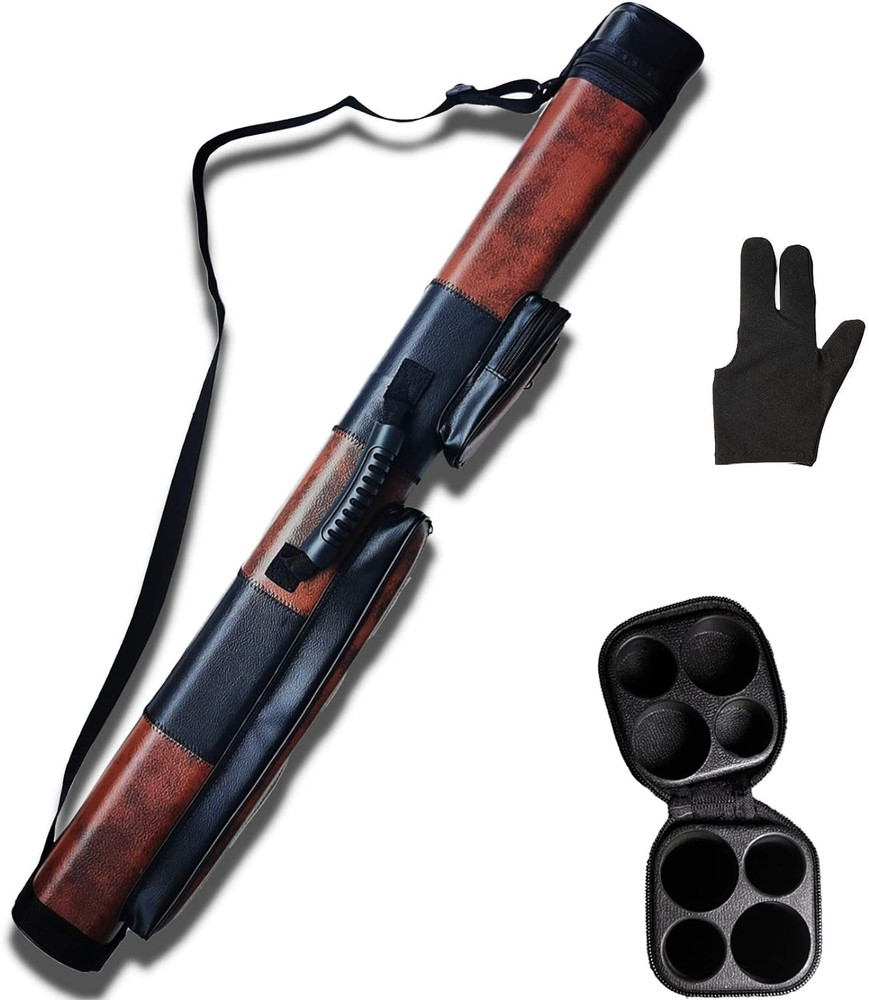 2X2 Hard Cue Case Square Pool Cue Billiard Stick Carrying Case