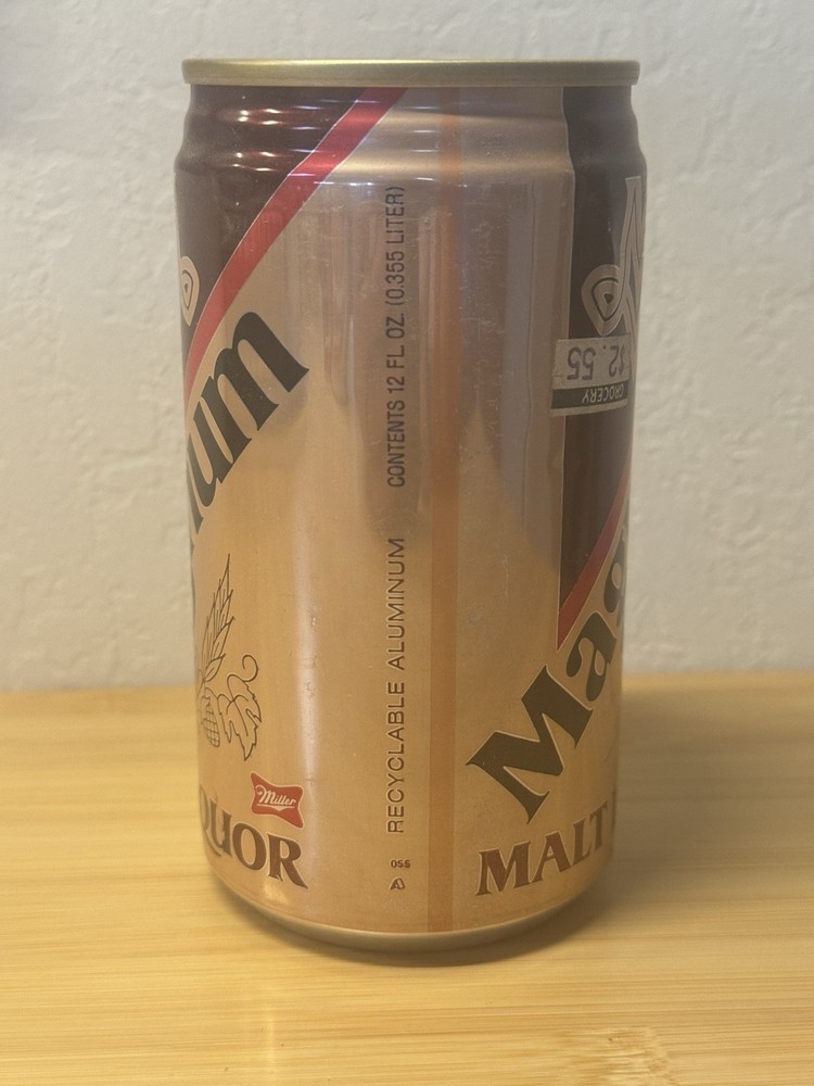 Magnum Malt Liquor - Empty Beer Can - Bottom Opened