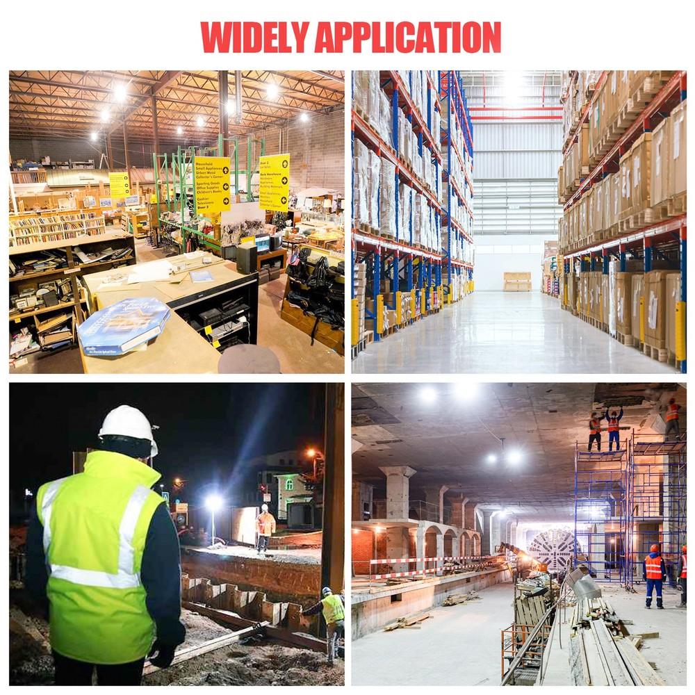 100W Linkable LED Temporary Hanging Work Light Portable Job Site Working Light